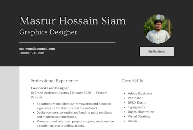 do CV for you with minimal amount
